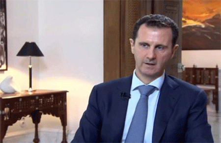 el presidente sirio Bashar al Assad durante la entrevista La campaña de Rusia es vital para salvar a Oriente Medio